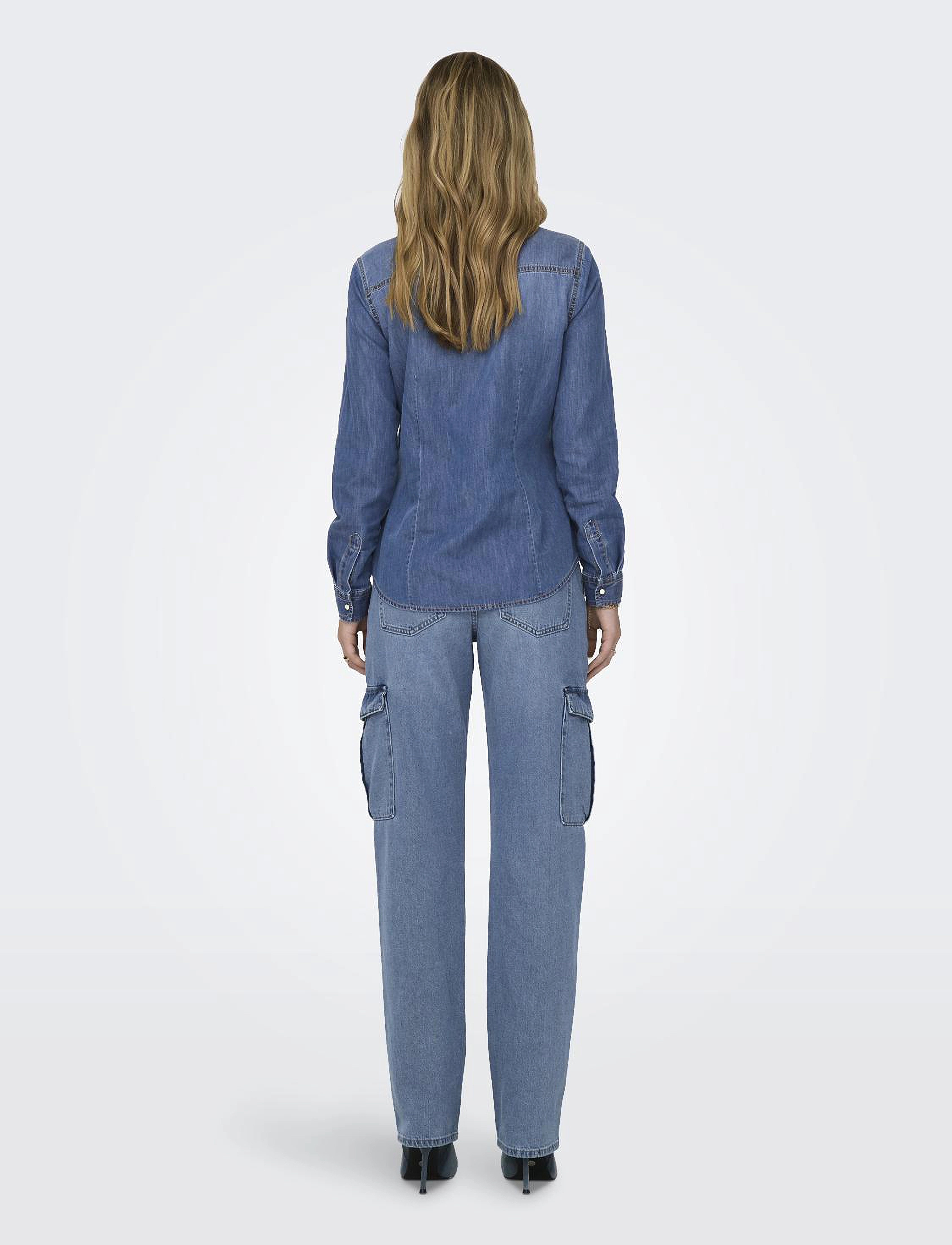 ONLY - ONLALEXA L/S DNM SHIRT ANA NOOS - jeanshemden - medium blue denim - 3