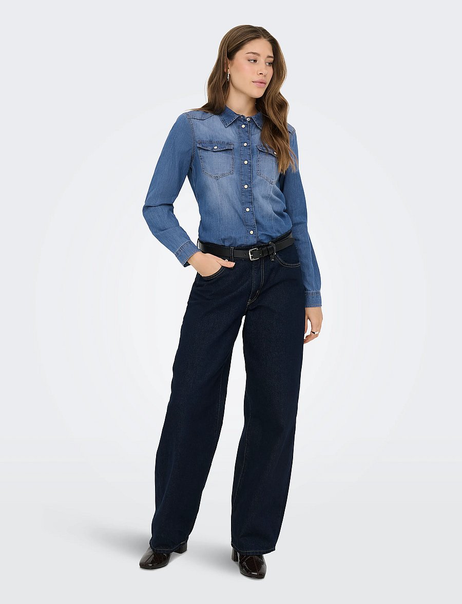 ONLY - ONLALEXA L/S DNM SHIRT ANA NOOS - jeanshemden - medium blue denim - 4