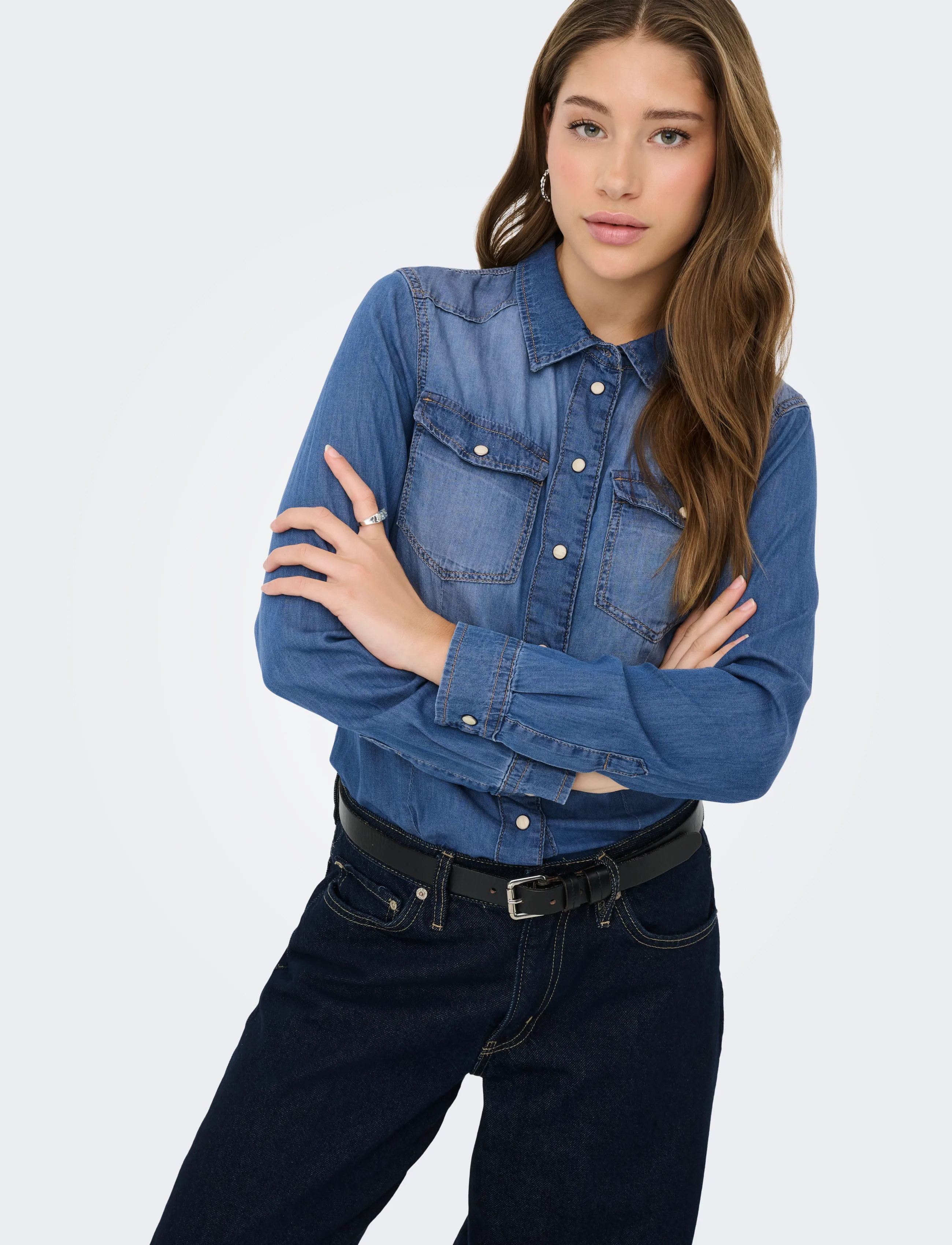 ONLY - ONLALEXA L/S DNM SHIRT ANA NOOS - jeanshemden - medium blue denim - 5
