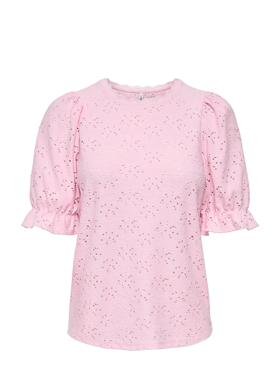 ONLY - ONLNEW SMILLA S/S PUFF TOP JRS - kurzämlige blusen - roseate spoonbill - 1