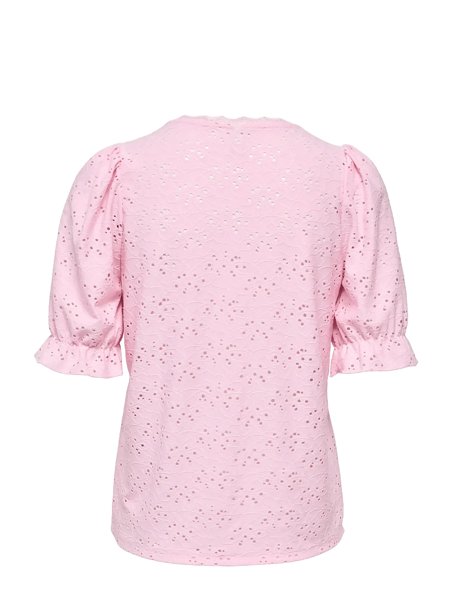 ONLY - ONLNEW SMILLA S/S PUFF TOP JRS - kurzämlige blusen - roseate spoonbill - 2