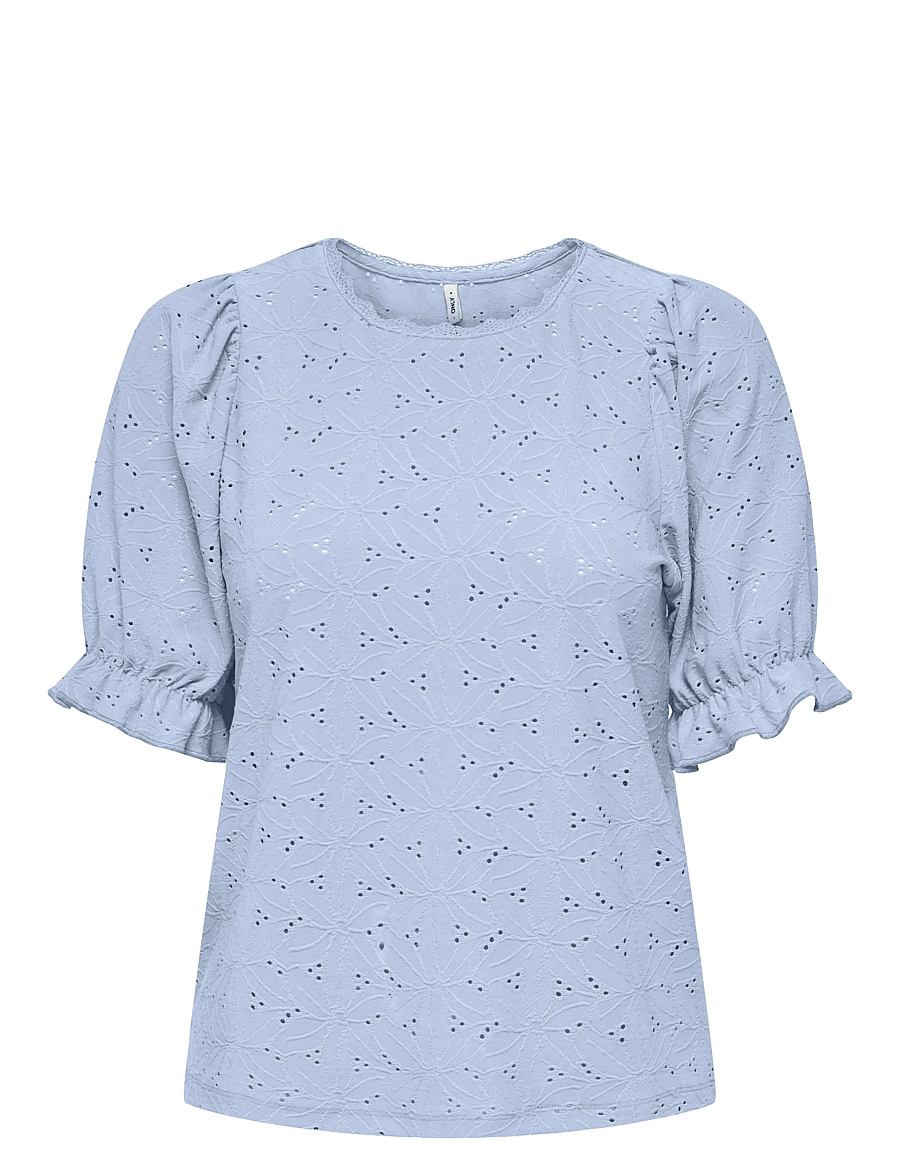 ONLY - ONLNEW SMILLA S/S PUFF TOP JRS - blouses met korte mouwen - soft chambray - 1