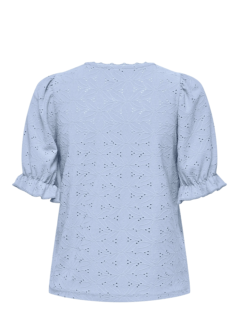 ONLY - ONLNEW SMILLA S/S PUFF TOP JRS - kurzämlige blusen - soft chambray - 2