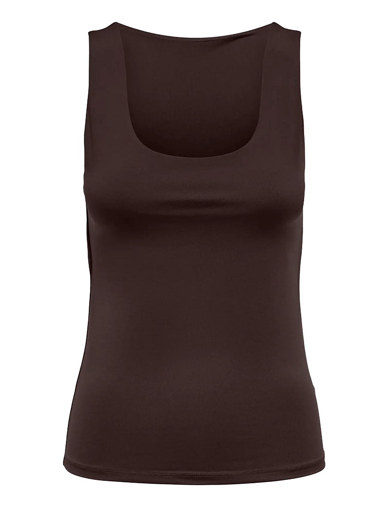 ONLY - ONLLONE S/L 2-WAY TOP JRS - tanktops - chocolate torte - 0