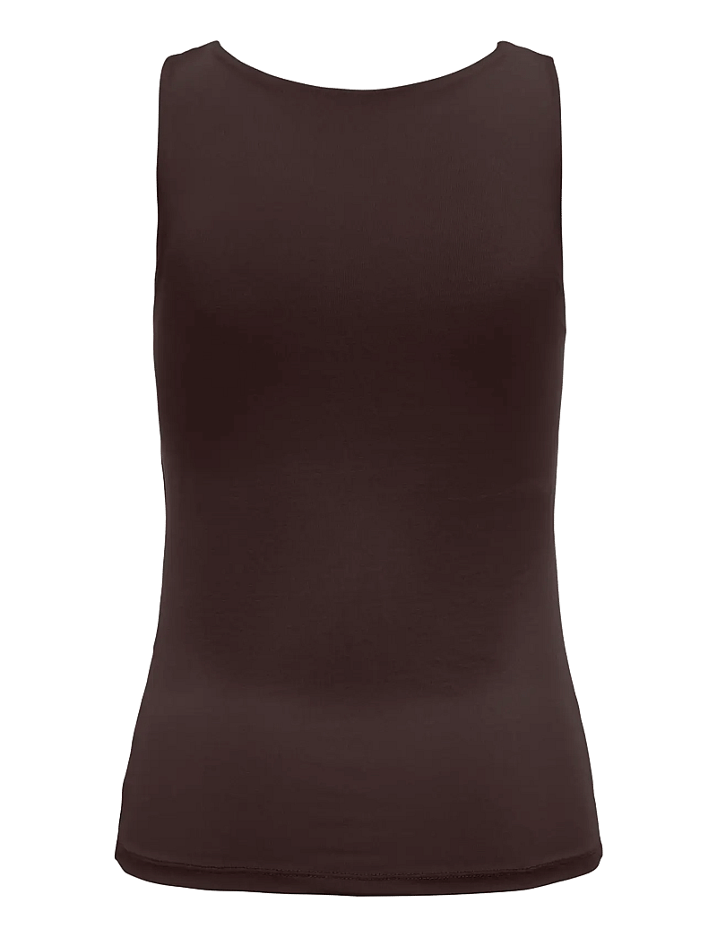 ONLY - ONLLONE S/L 2-WAY TOP JRS - tanktops - chocolate torte - 1