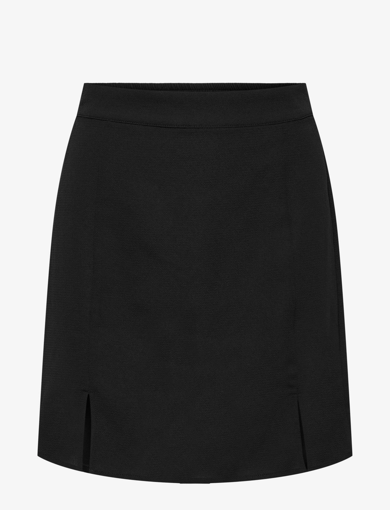 ONLY ONLNOVA LIFE LUX TAYLOR SLIT SKIRT SOLID - Röcke - BLACK / black