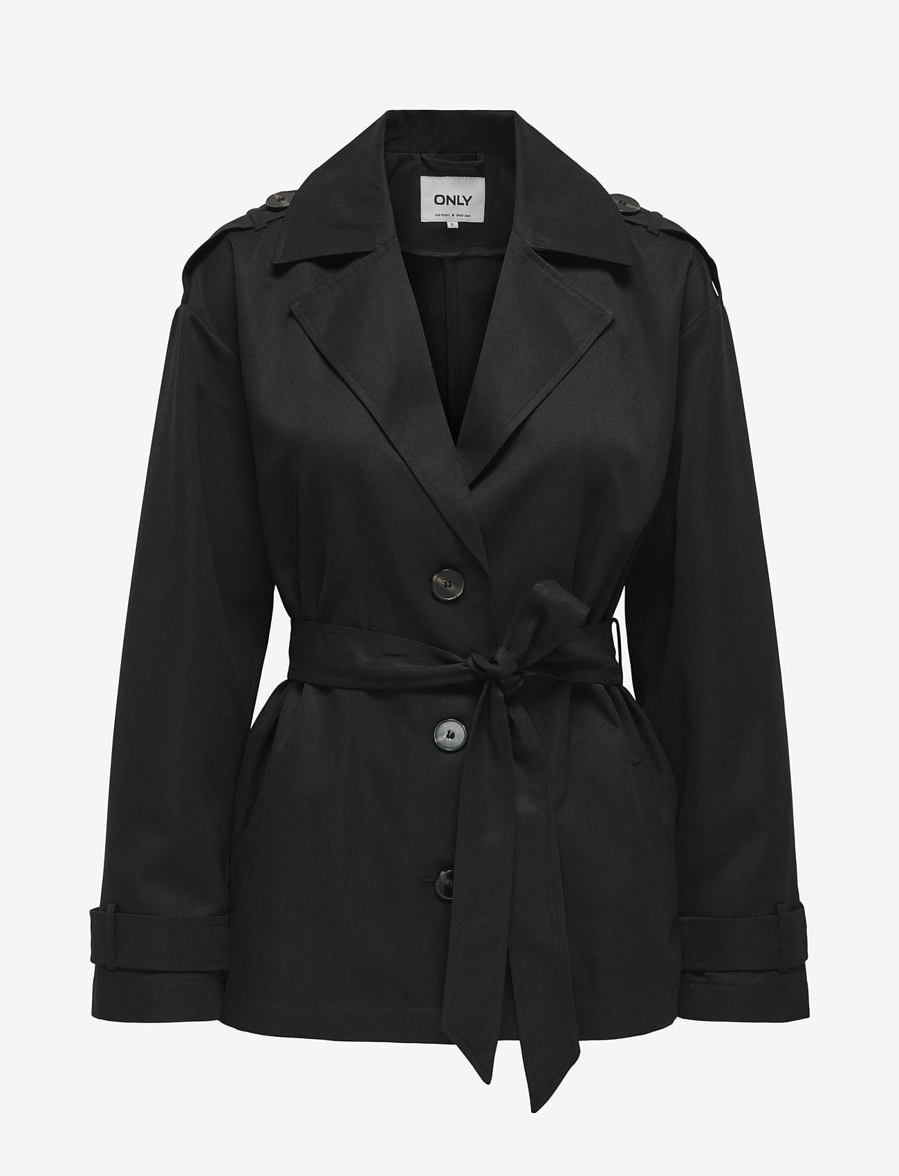 ONLY - ONLLINE SHORT TRENCHCOAT OTW NOOS - spring jackets - black - 0