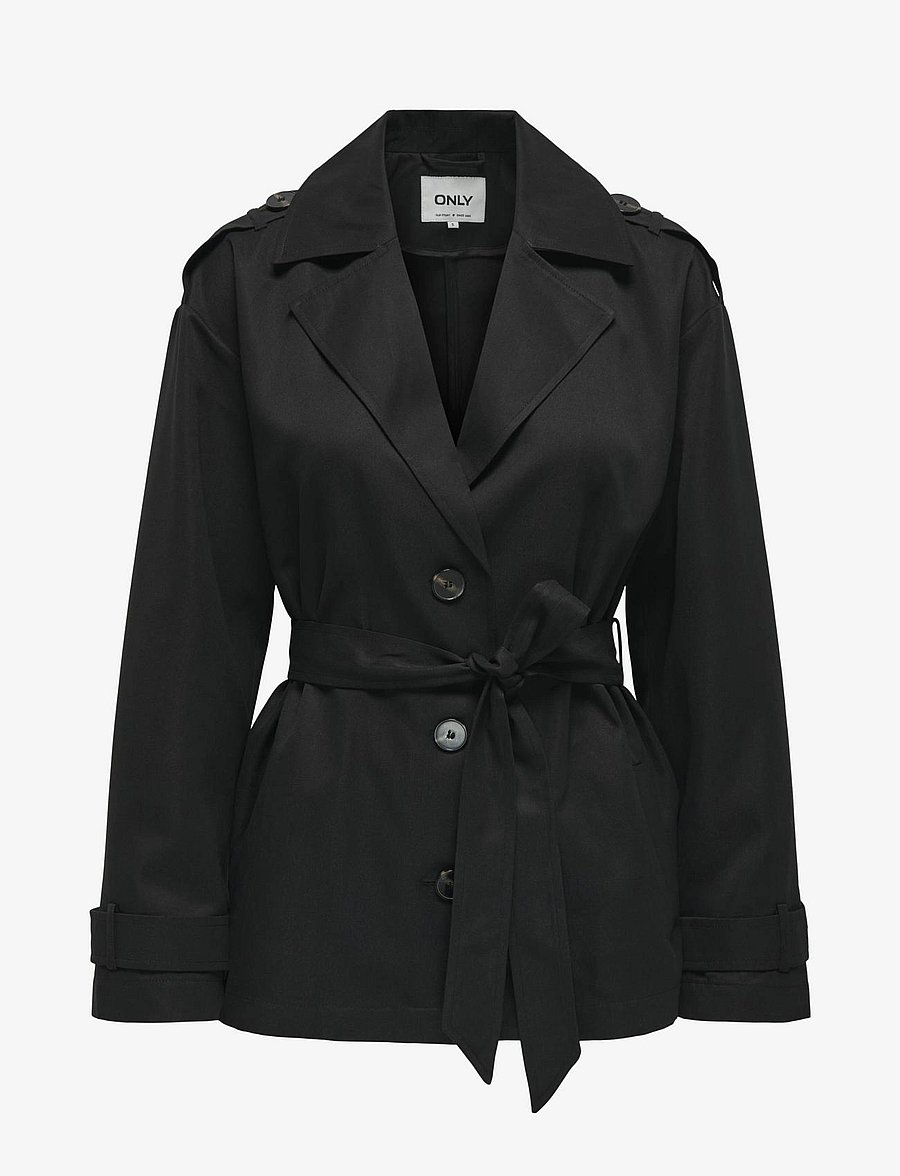ONLY - ONLLINE SHORT TRENCHCOAT OTW - trenssit - black - 1