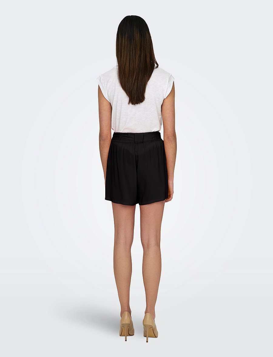 ONLY - ONLNOVA LIFE VIS TALIA SHORTS SOLID - paper-bag shorts - black - 3