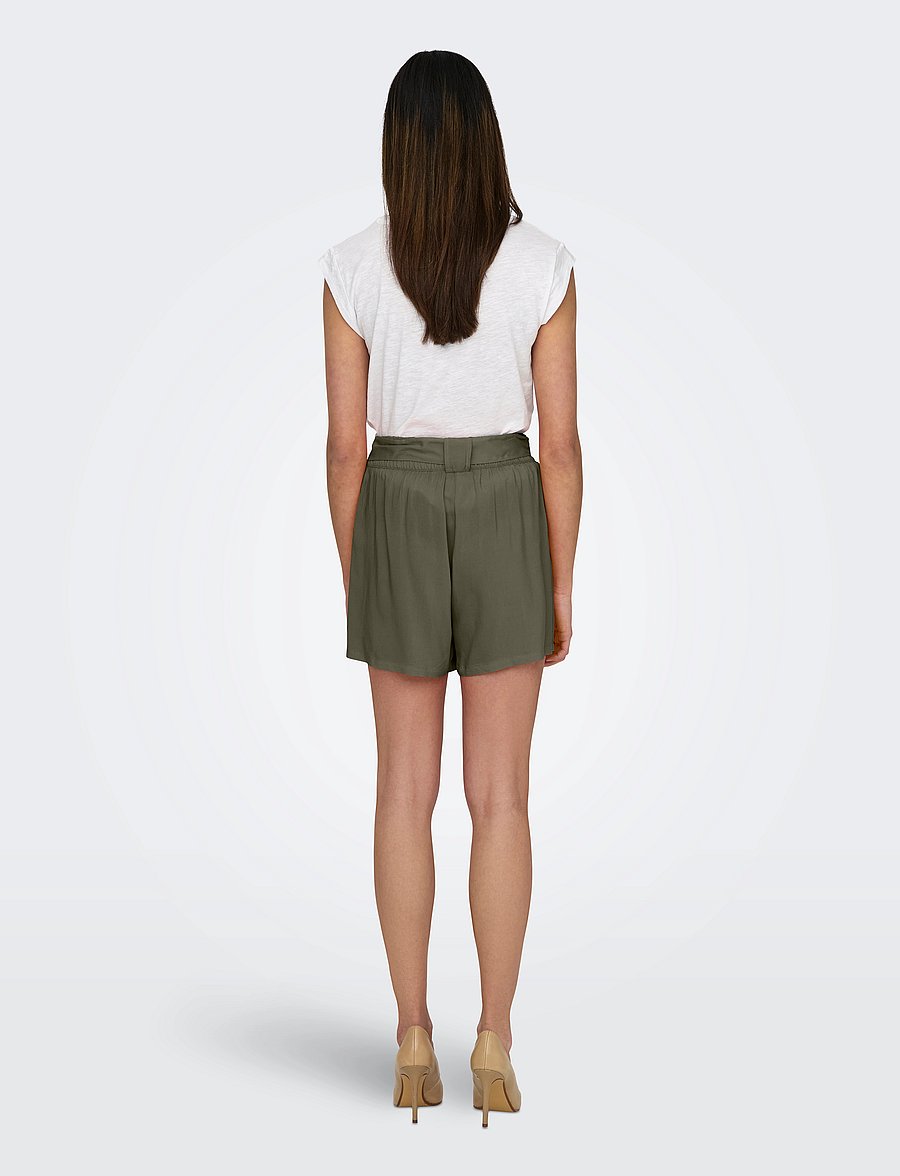 ONLY - ONLNOVA LIFE VIS TALIA SHORTS SOLID - paper-bag shorts - kalamata - 3