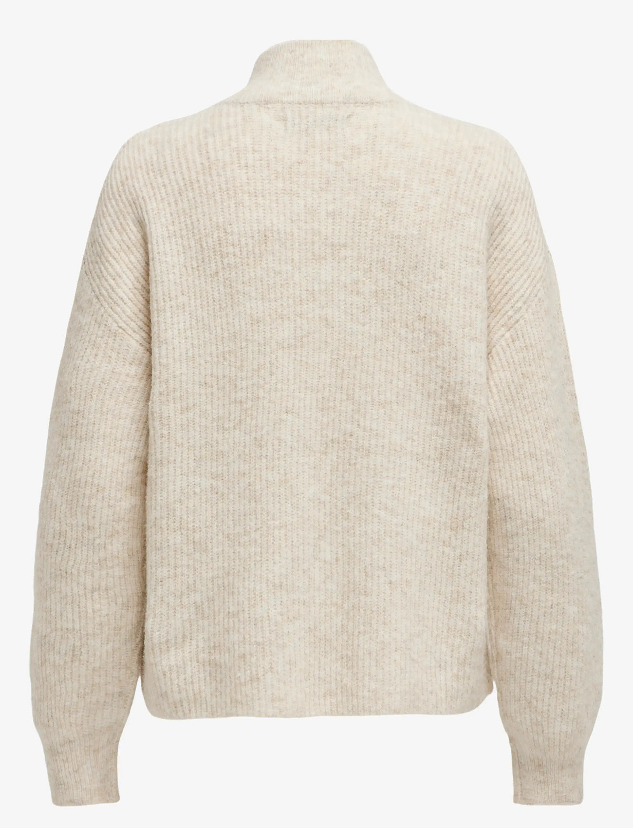 ONLY - ONLTOKYO SOLID L/S ZIP PULLOVER KNT NOOS - efterårstøj - pumice stone - 1