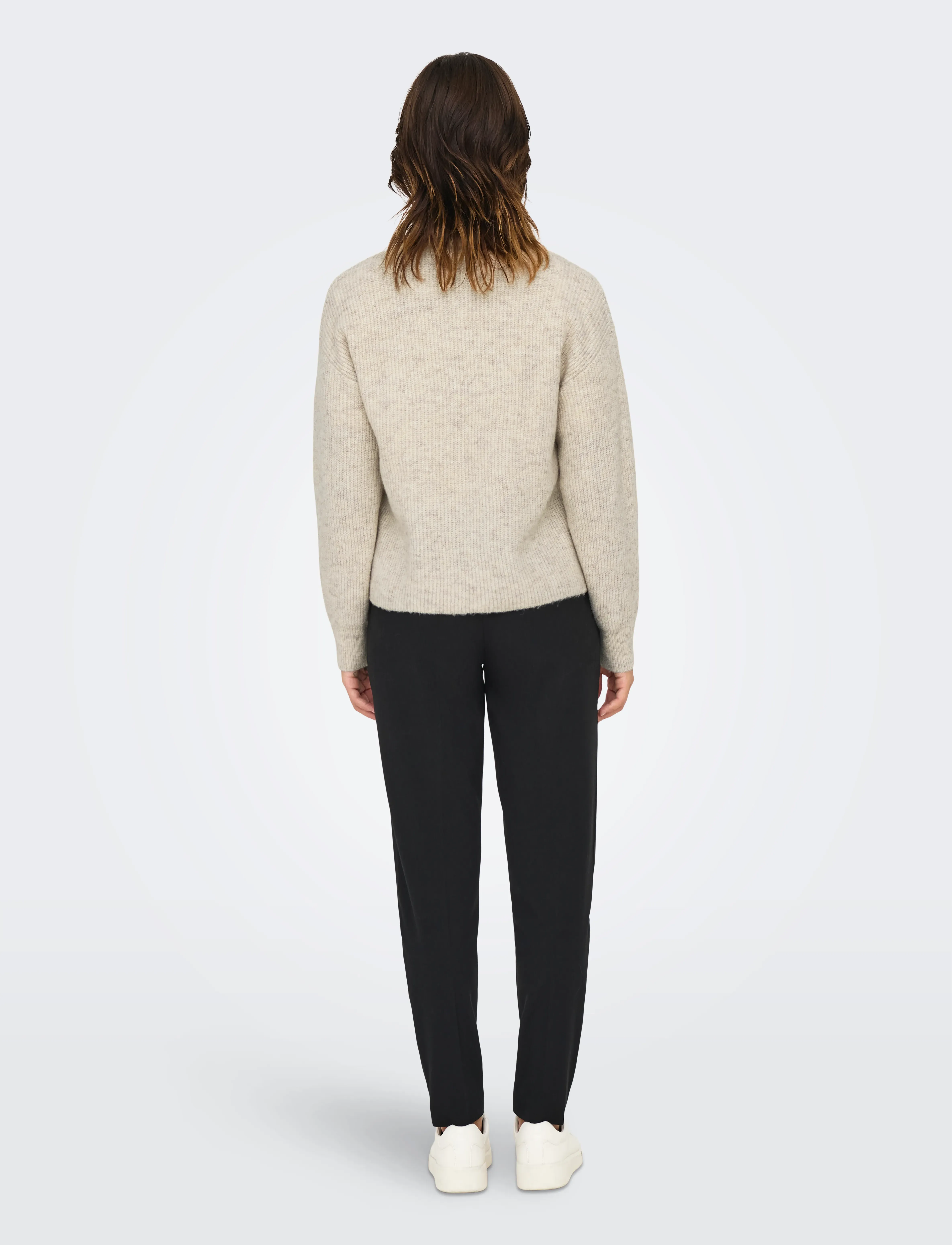 ONLY - ONLTOKYO SOLID L/S ZIP PULLOVER KNT NOOS - laveste priser - pumice stone - 3