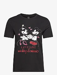 ONLY - ONLMICKEY LIFE REG S/S VALENTINE TOP JRS - t-shirts - black - 0