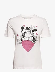 ONLY - ONLMICKEY LIFE REG S/S VALENTINE TOP JRS - lowest prices - bright white - 0