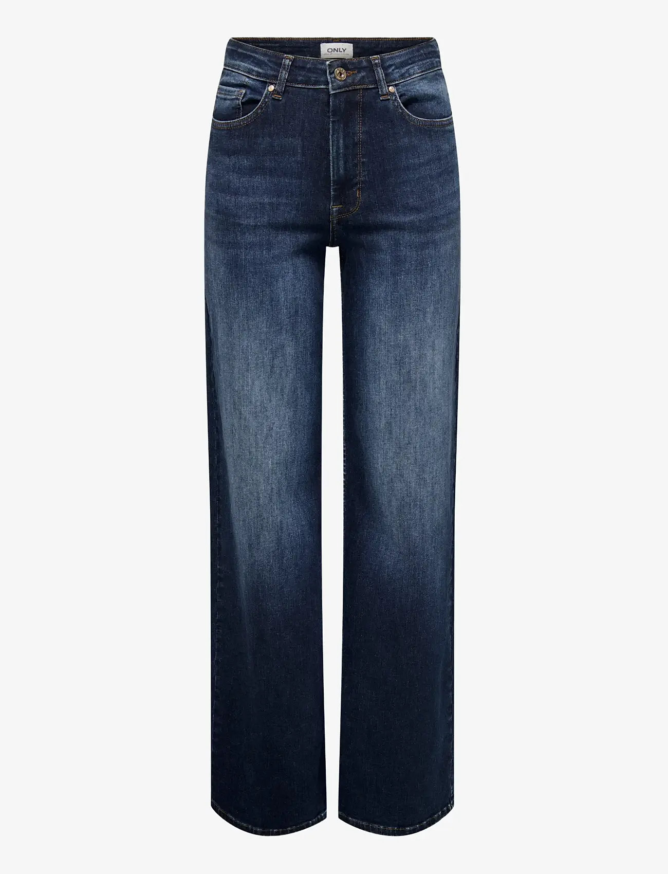 ONLY - ONLMADISON BLUSH HW WIDE DNM REA081 NOOS - hosen mit weitem bein - dark blue denim - 1