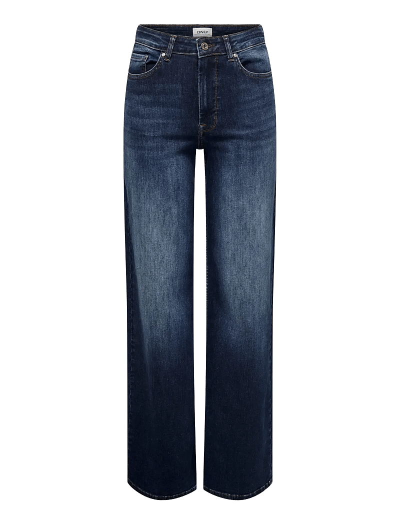 ONLY - ONLMADISON BLUSH HW WIDE DNM REA081 NOOS - hosen mit weitem bein - dark blue denim - 1