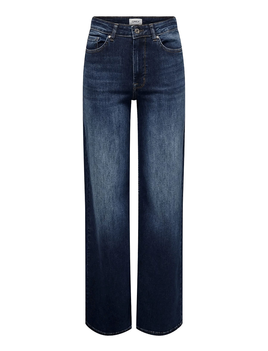ONLY - ONLMADISON BLUSH HW WIDE DNM REA081 NOOS - brede jeans - dark blue denim - 1