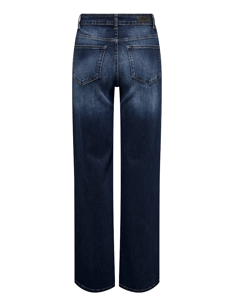 ONLY - ONLMADISON BLUSH HW WIDE DNM REA081 NOOS - hosen mit weitem bein - dark blue denim - 2