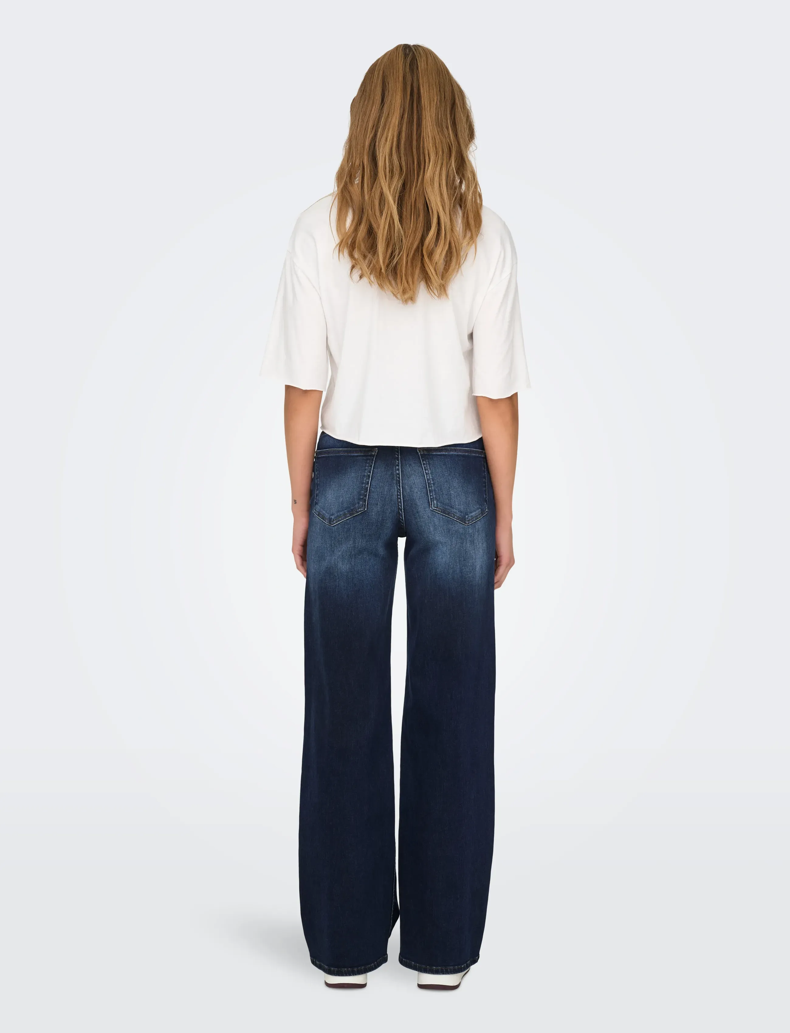 ONLY - ONLMADISON BLUSH HW WIDE DNM REA081 NOOS - brede jeans - dark blue denim - 3