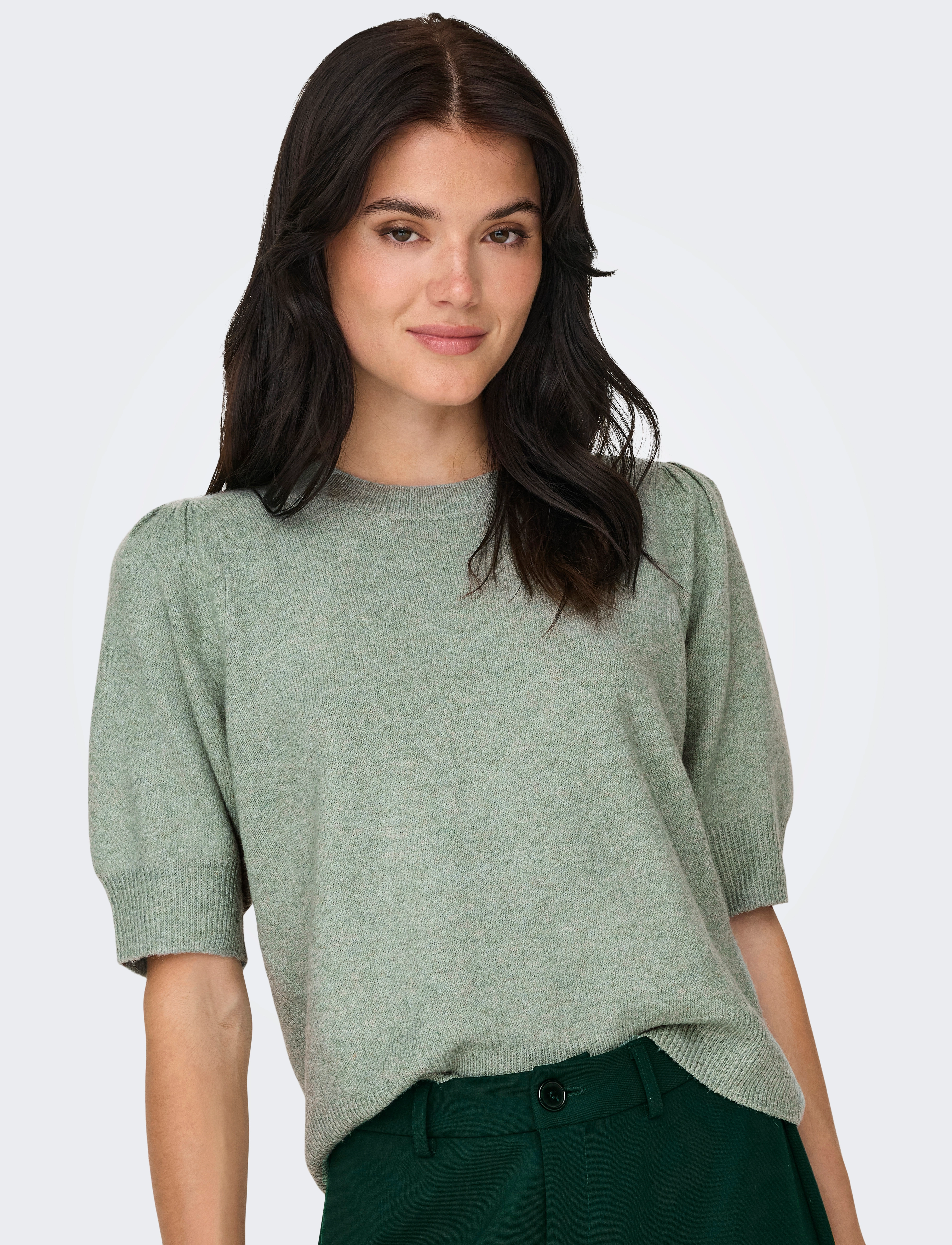 ONLY - ONLRICA LIFE 2/4 PULLOVER KNT NOOS - laveste priser - chinois green - 5