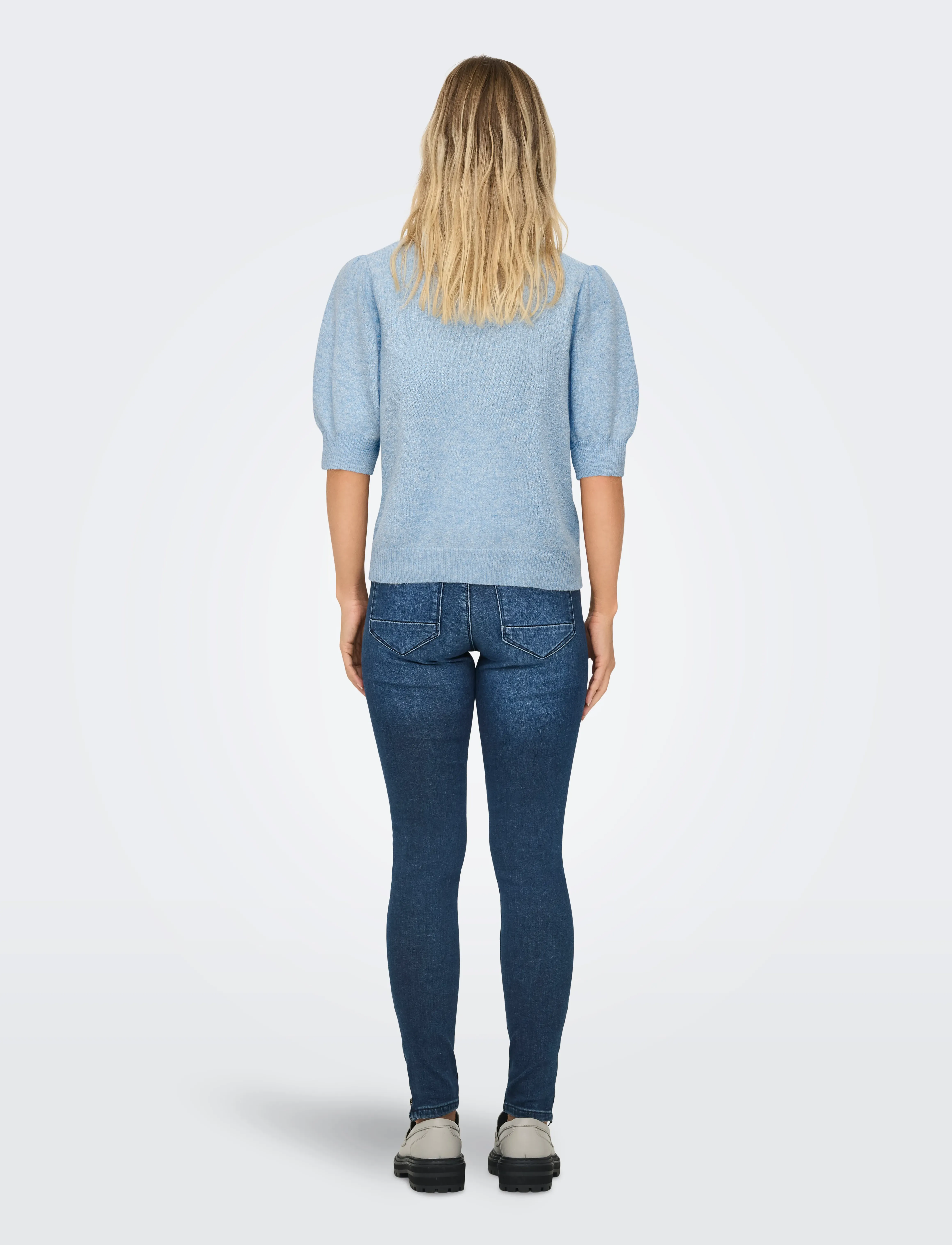 ONLY - ONLRICA LIFE 2/4 PULLOVER KNT NOOS - stickade tröjor - little boy blue - 3