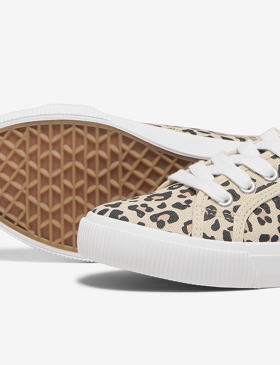 ONLY - ONLNICOLA CANVAS SNEAKER PRINT NOOS - niedrige sneaker - creme - 3