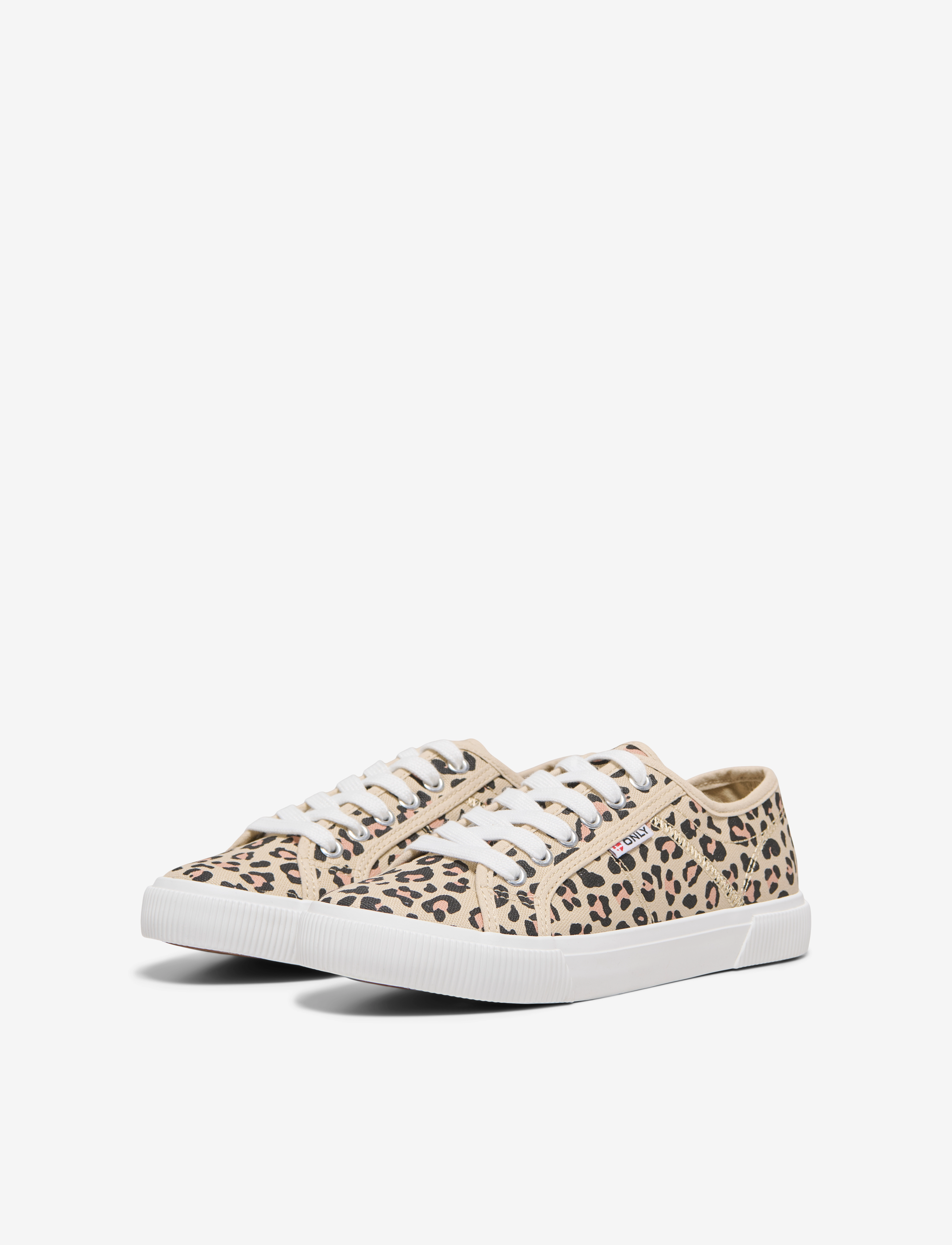 ONLY - ONLNICOLA CANVAS SNEAKER PRINT NOOS - matalavartiset tennarit - creme - 4