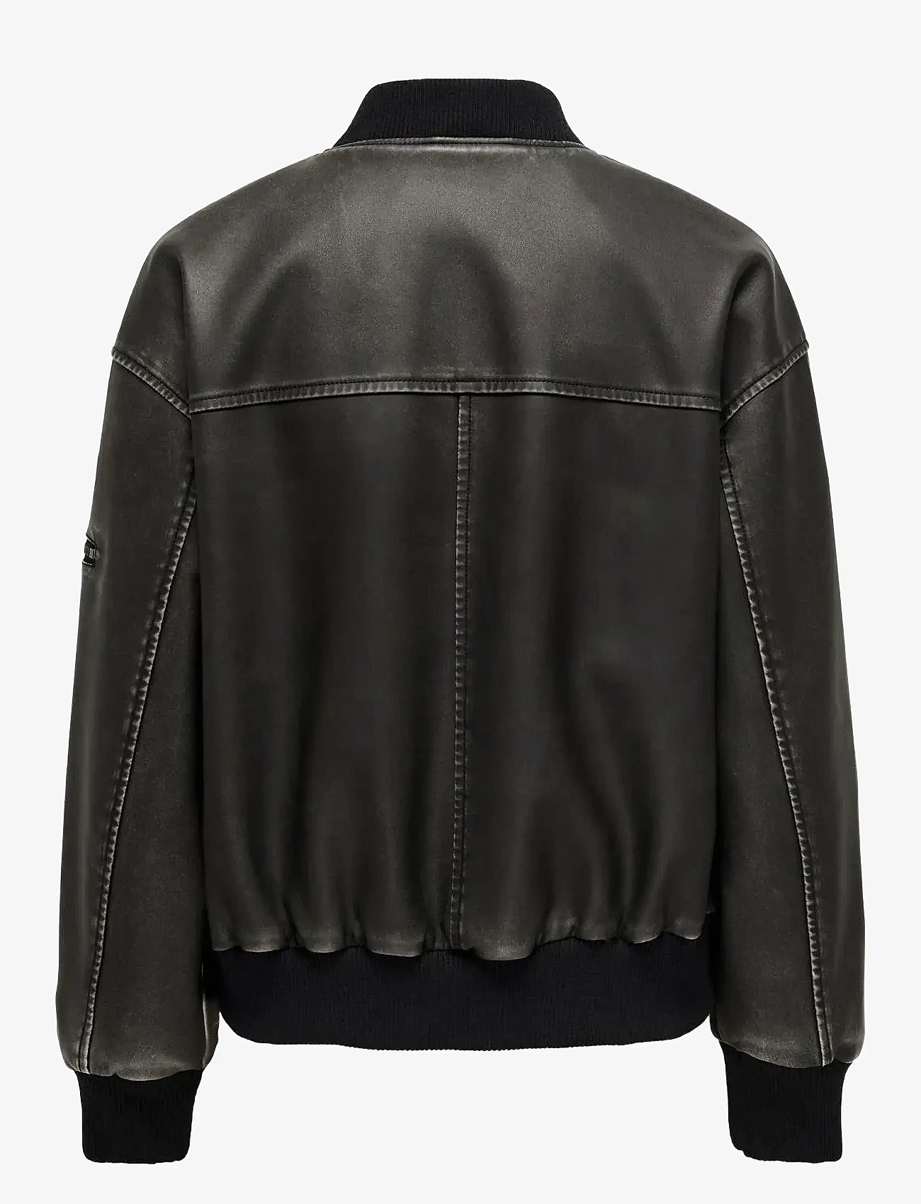 ONLY - ONLHALLI FAUX LEATH OVERSIZE BOMBER OTW - bomber jakkar - black - 2