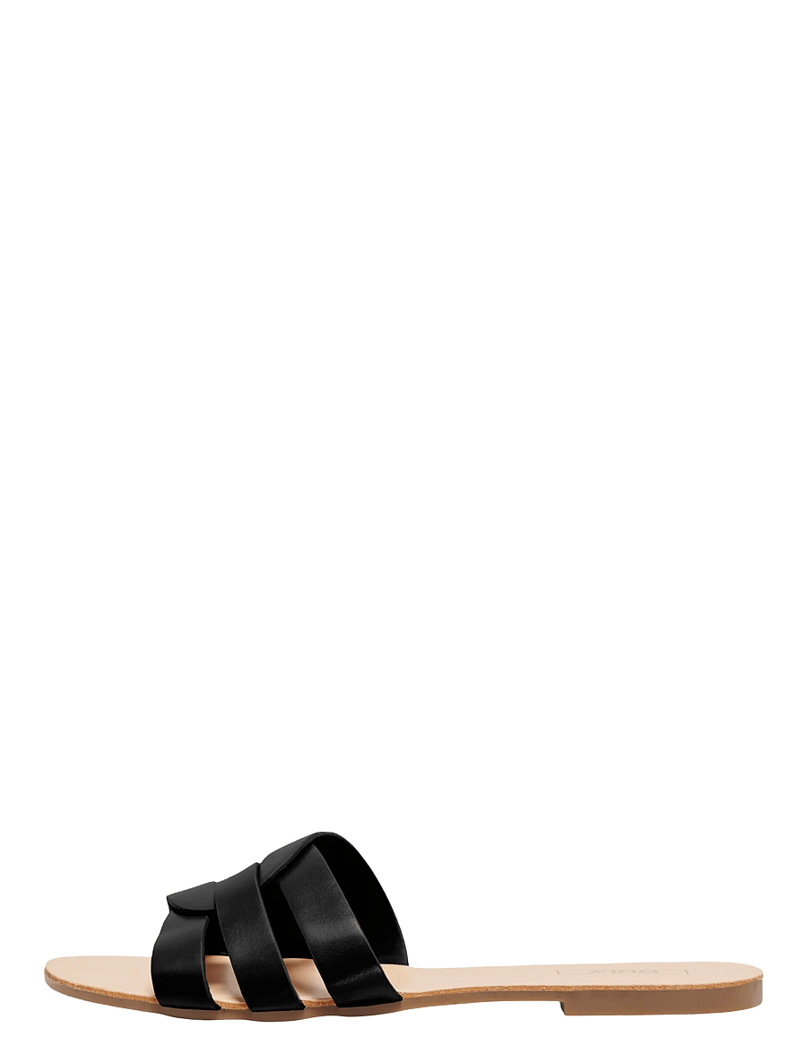 ONLY - ONLFELI-4 PU SLIP ON SANDAL - flache sandalen - black - 1