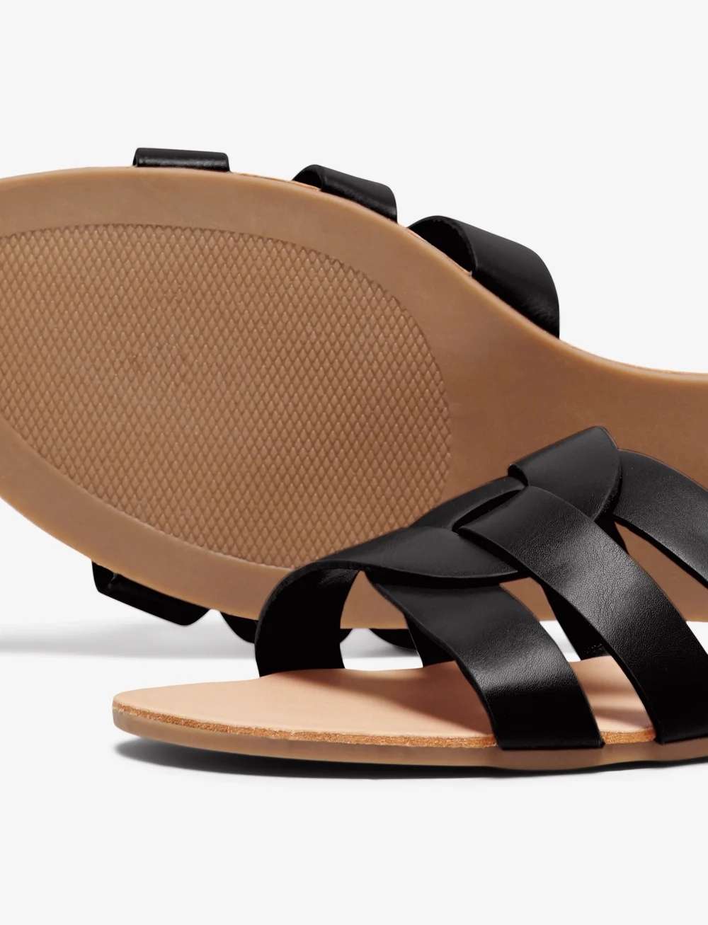 ONLY - ONLFELI-4 PU SLIP ON SANDAL NOOS - kontsata sandaalid - black - 4