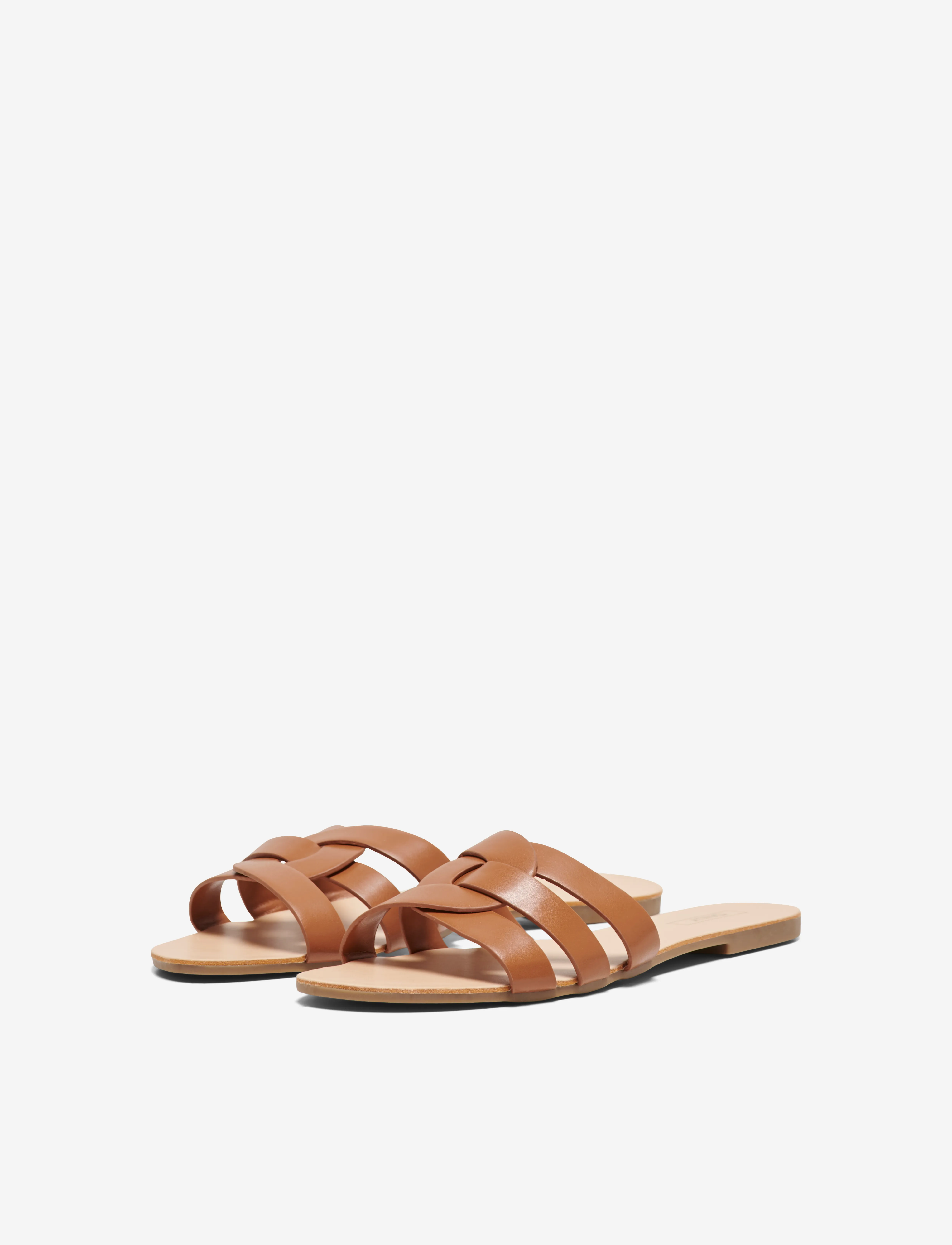 ONLY - ONLFELI-4 PU SLIP ON SANDAL - flache sandalen - cognac - 3