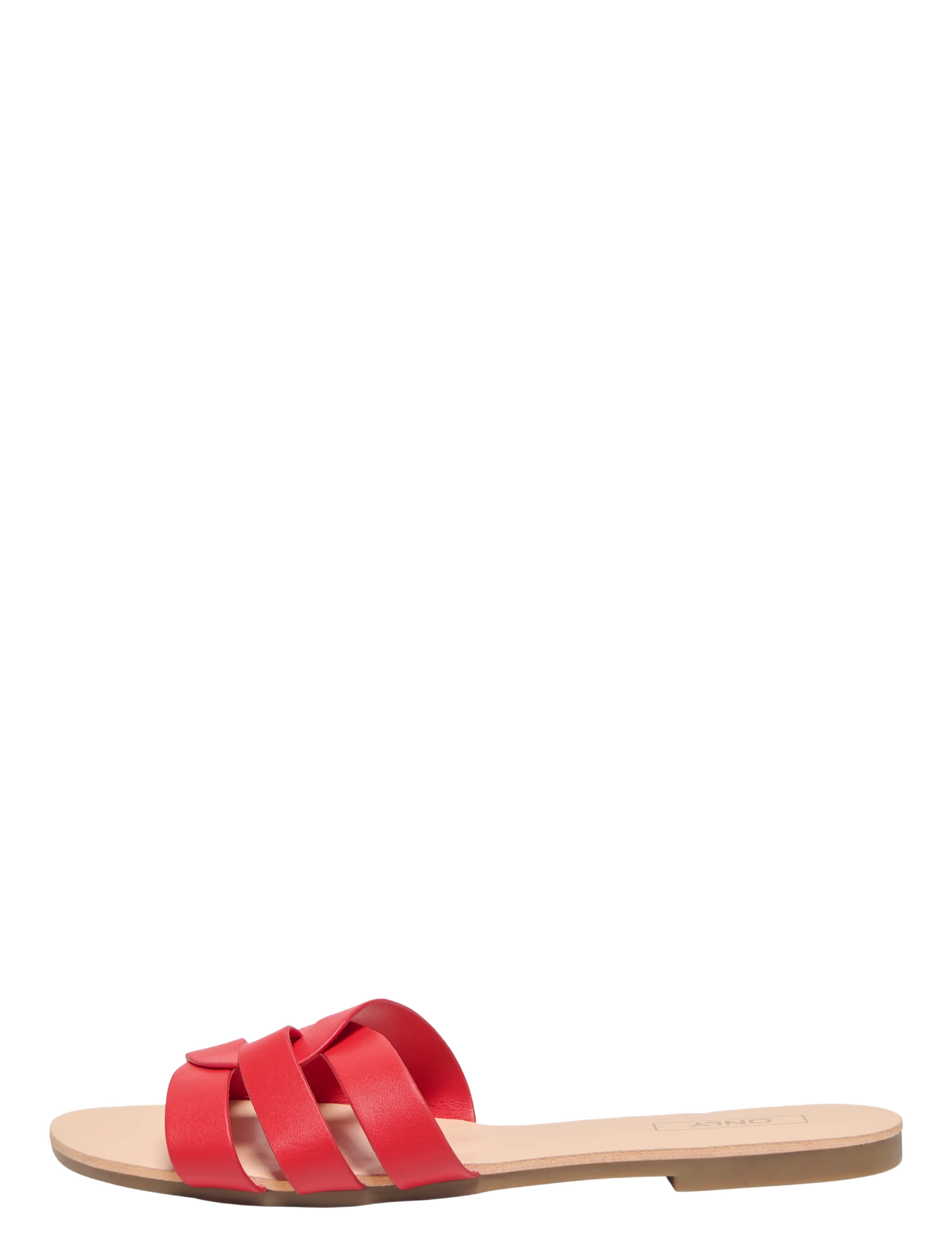 ONLY ONLFELI-4 PU SLIP ON SANDAL NOOS - Schuhe - HIGH RISK RED / red