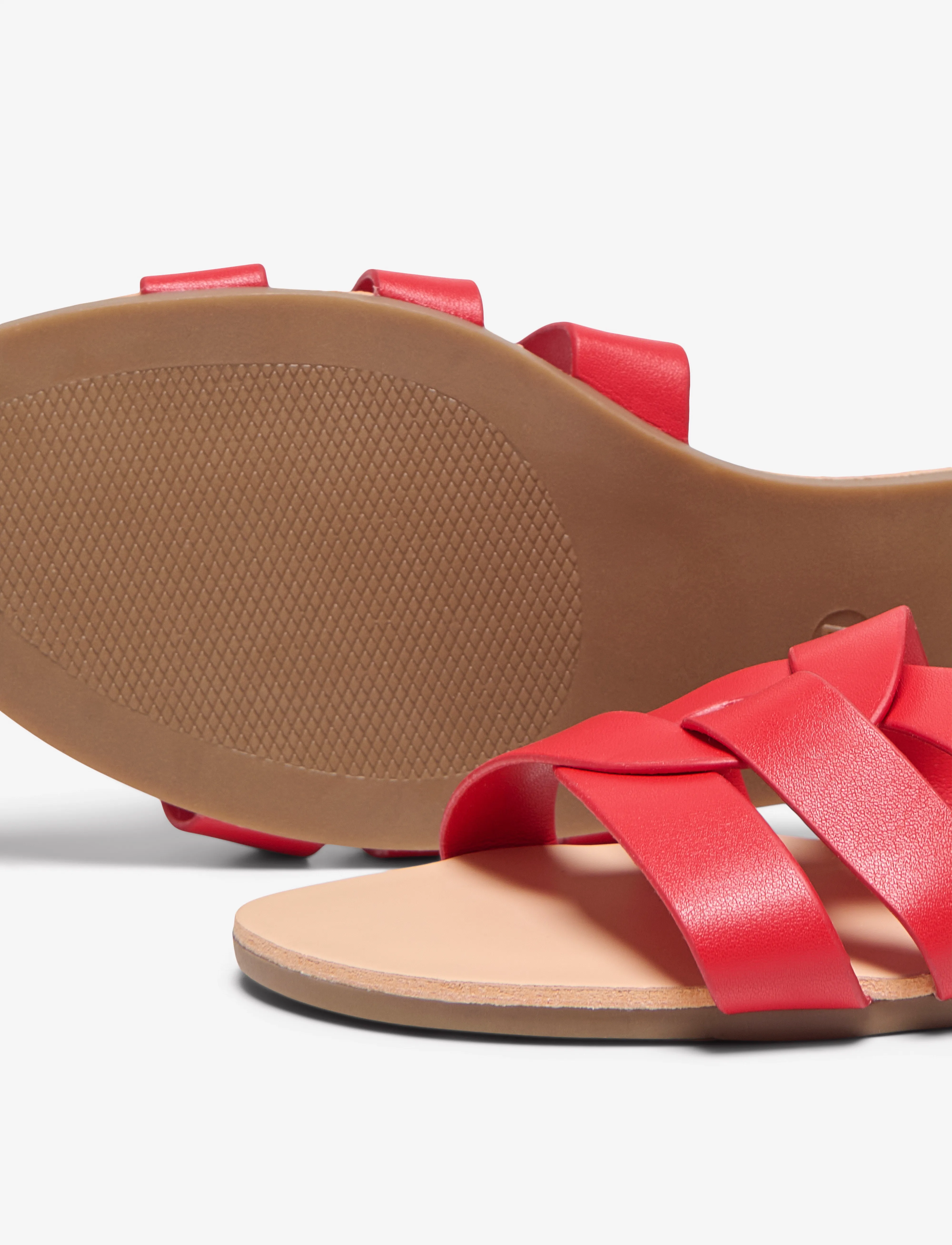 ONLY - ONLFELI-4 PU SLIP ON SANDAL - flade sandaler - high risk red - 4