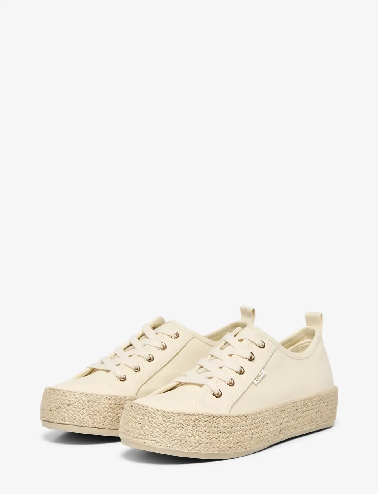 ONLY - ONLIDA-1 LACE UP ESPADRILLE SNEAKER NOOS - niedrige sneakers - creme - 1