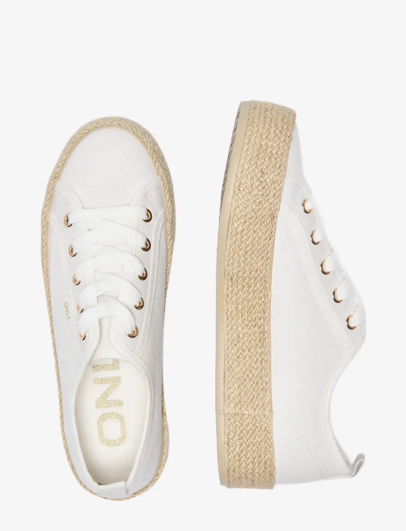 ONLY - ONLIDA-1 LACE UP ESPADRILLE SNEAKER NOOS - konfirmationstøj - white - 3