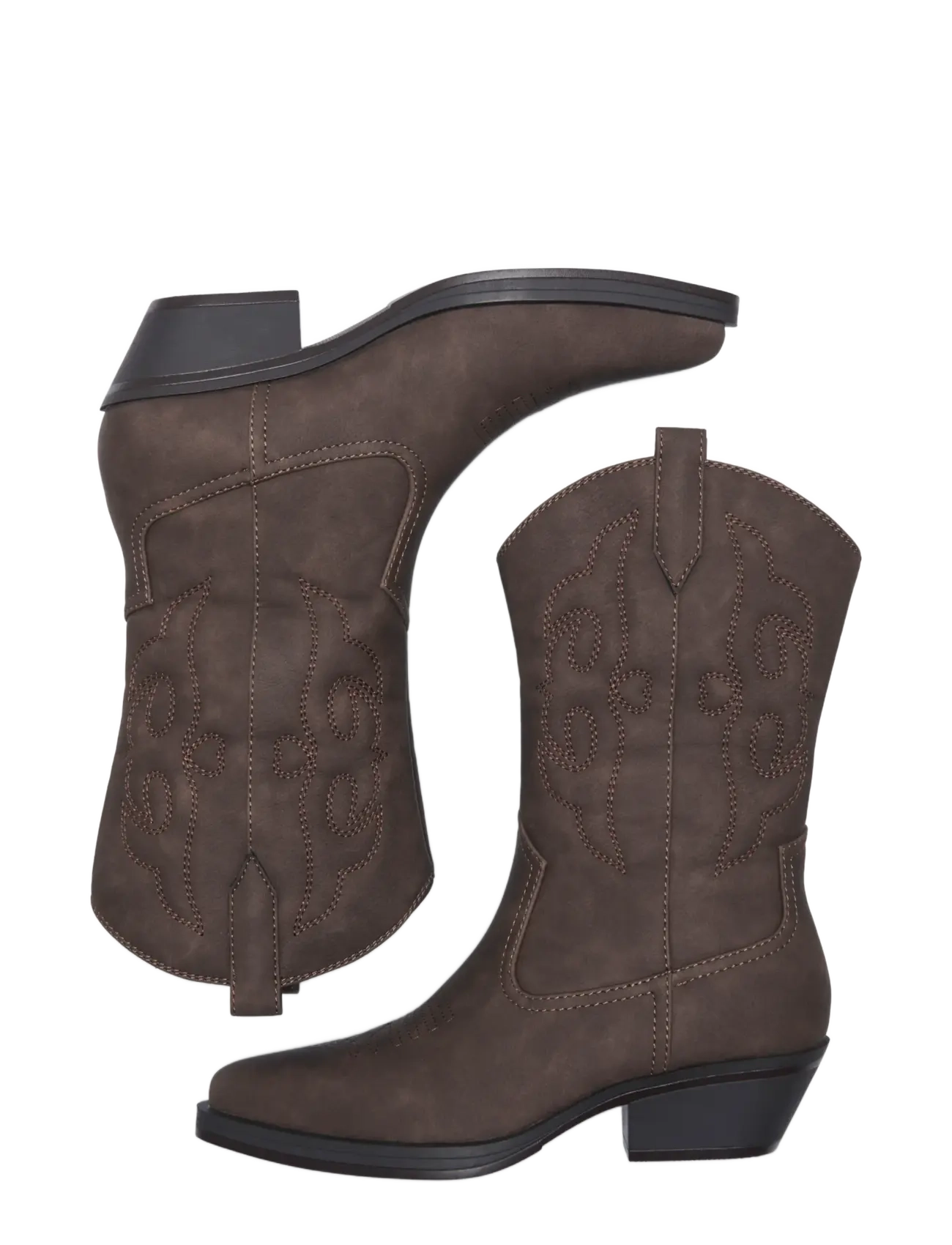 ONLY - ONLBRONCO-3 PU MID COWBOY BOOT - chocolate torte - 3