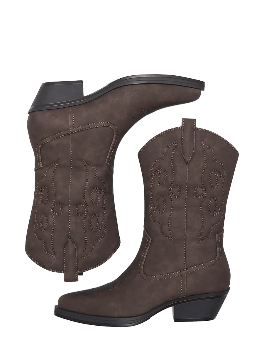 ONLY - ONLBRONCO-3 PU MID COWBOY BOOT - chocolate torte - 3