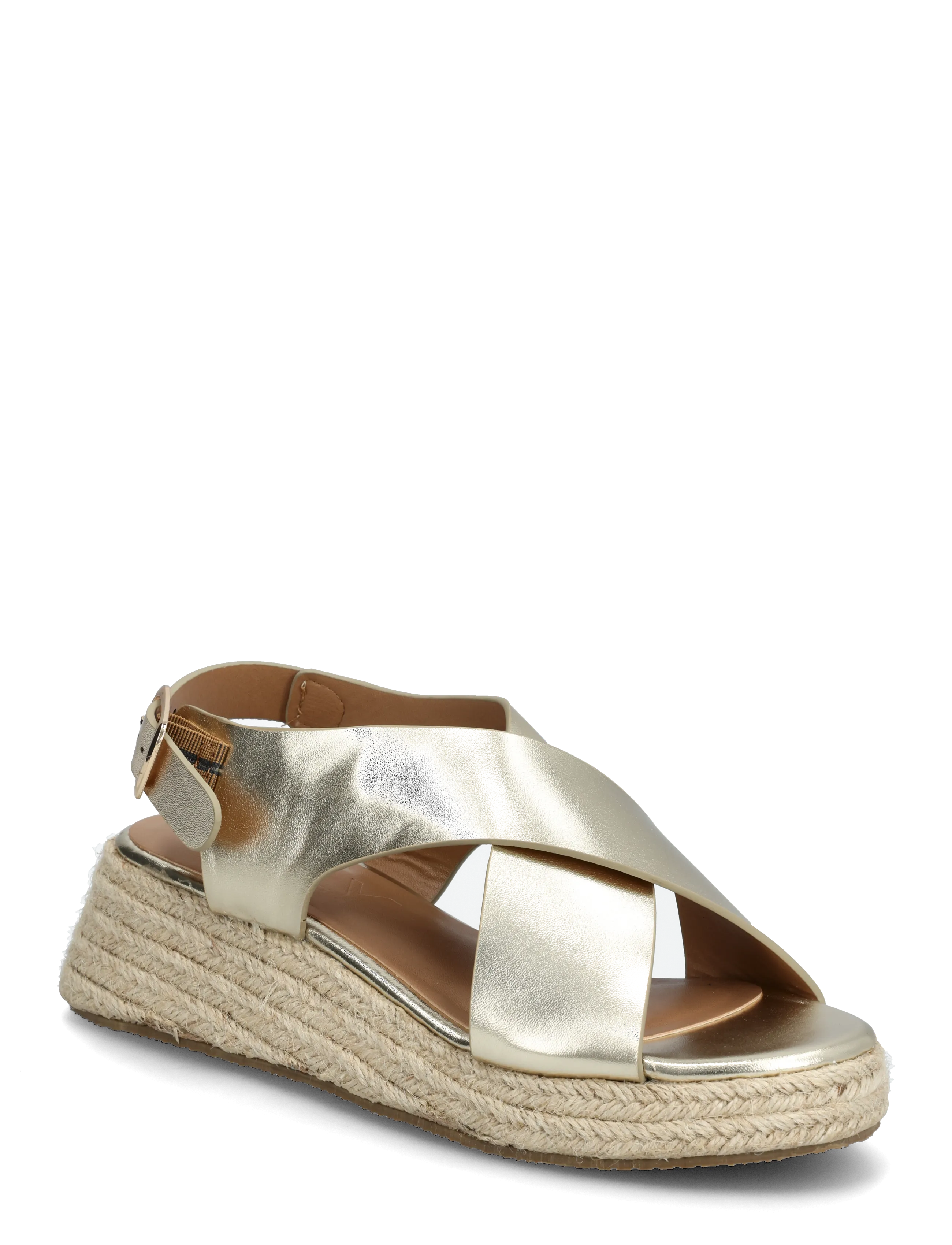 ONLY ONLMINERVA-2 PU FOIL CROSS STRAP - Shoes - GOLD COLOUR / gold