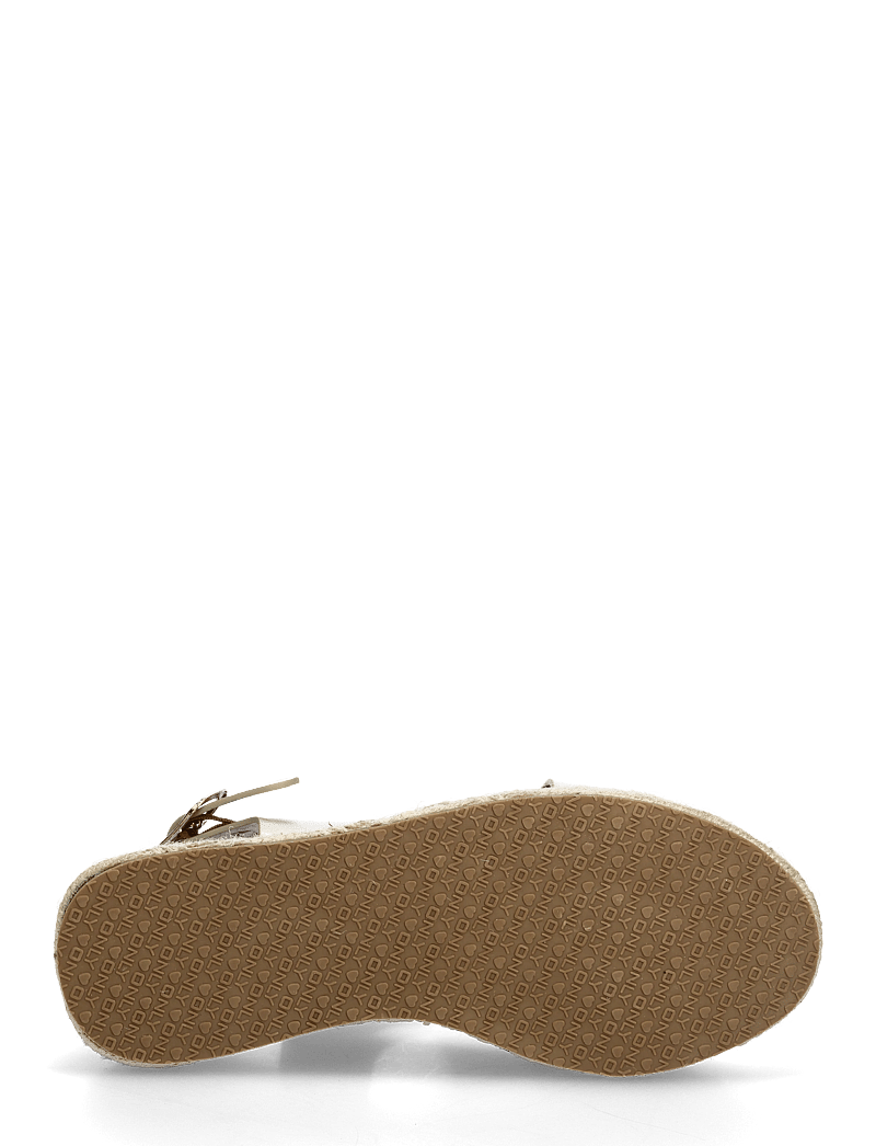 ONLY - ONLMINERVA-2 PU FOIL CROSS STRAP - espadrilles mit absatz - gold colour - 4