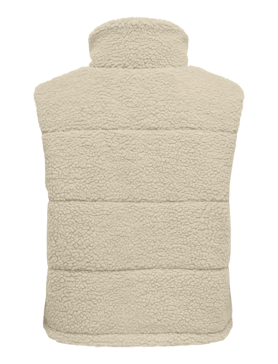 ONLY - ONLSANDRA TEDDY WAISTCOAT OTW NOOS - frühlingsjacken - pumice stone - 2