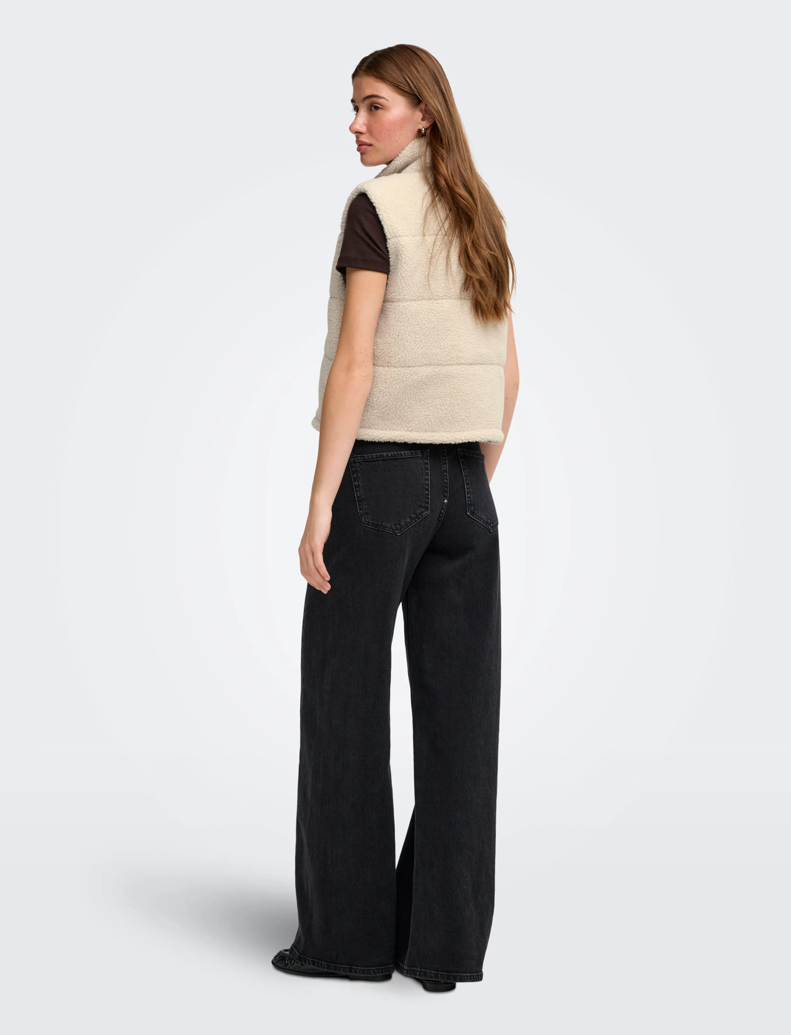 ONLY - ONLSANDRA TEDDY WAISTCOAT OTW NOOS - frühlingsjacken - pumice stone - 3
