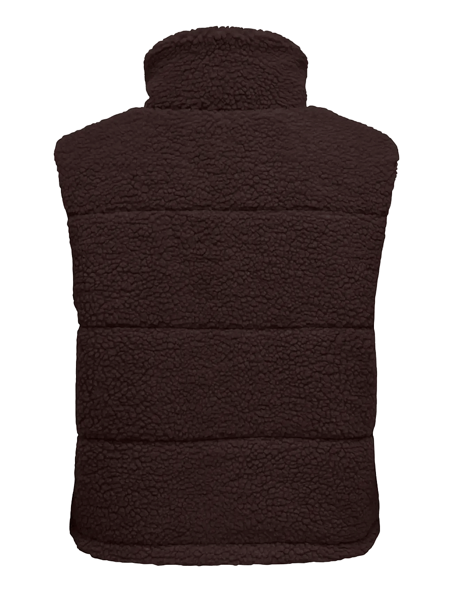ONLY - ONLSANDRA TEDDY WAISTCOAT OTW NOOS - seal brown - 2