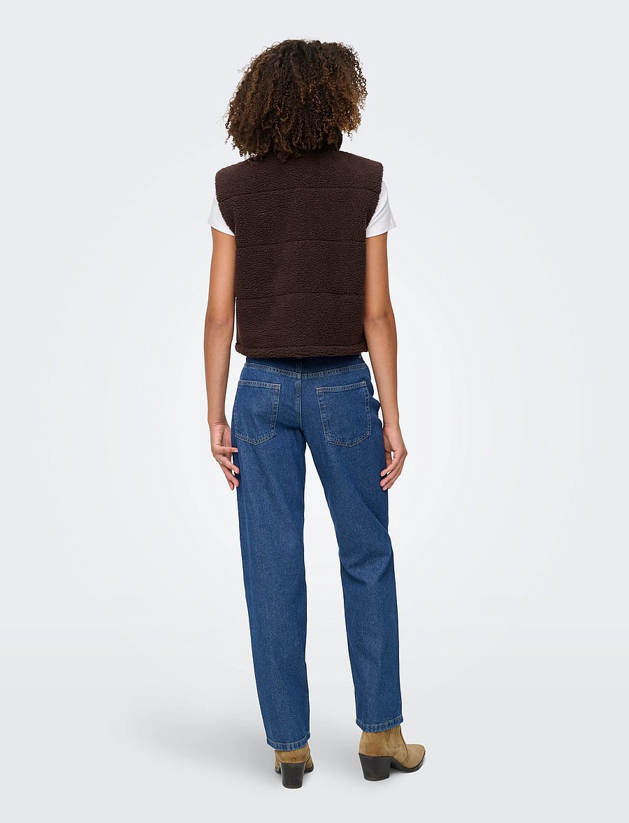 ONLY - ONLSANDRA TEDDY WAISTCOAT OTW NOOS - seal brown - 3