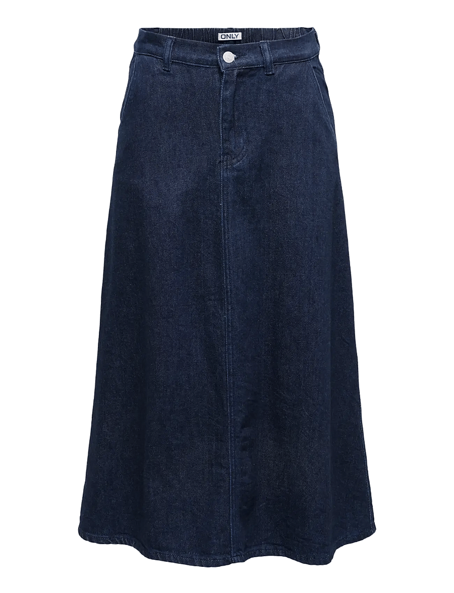 ONLY - ONLMINDY HW LOOSE DNM SKIRT NOOS - denim skirts - dark blue denim - 1