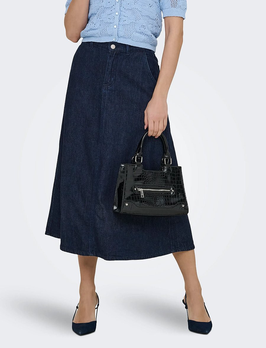 ONLY - ONLMINDY HW LOOSE DNM SKIRT NOOS - denim skirts - dark blue denim - 0