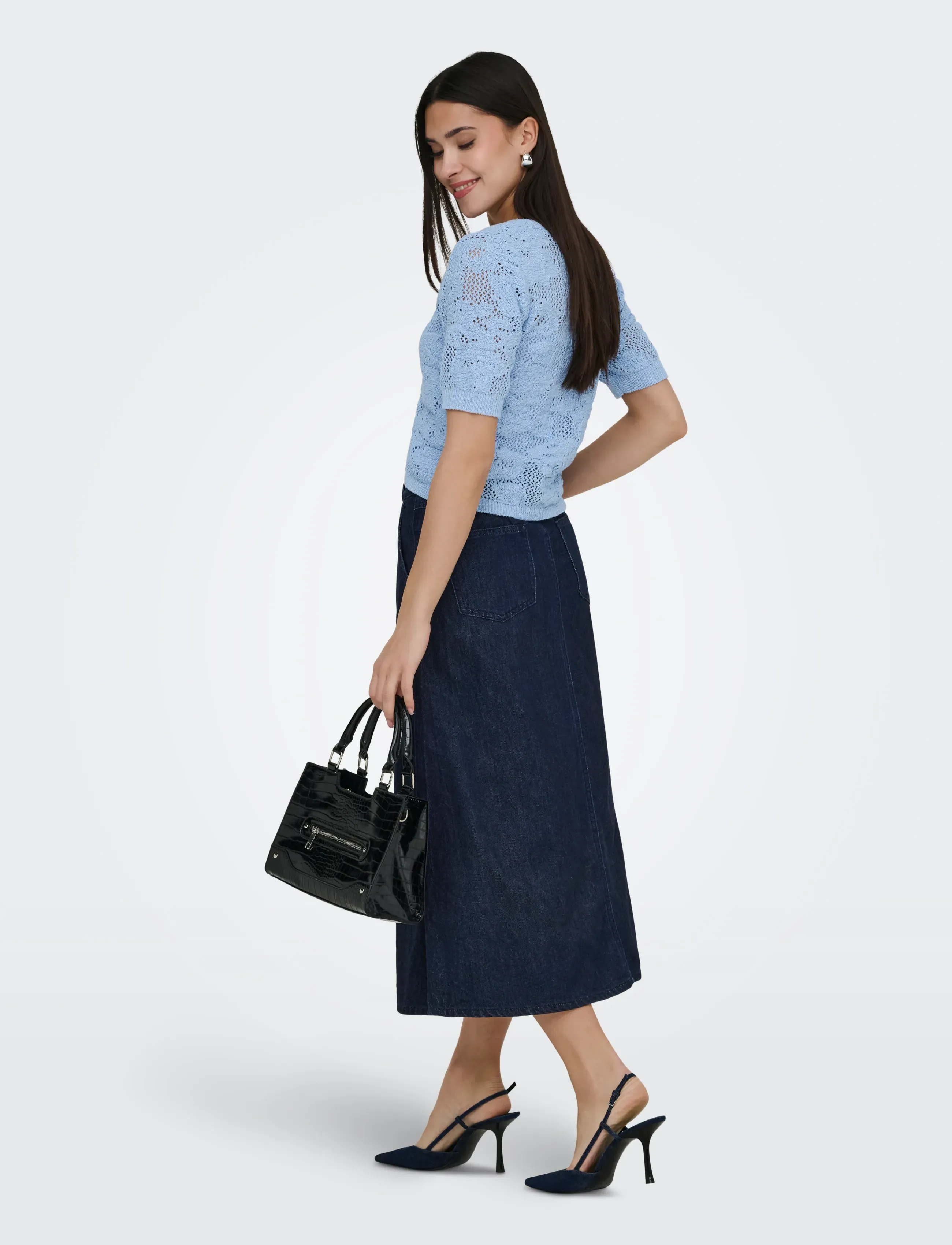 ONLY - ONLMINDY HW LOOSE DNM SKIRT NOOS - farkkuhameet - dark blue denim - 3