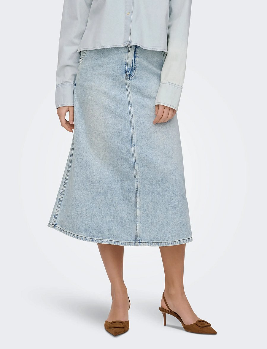 ONLY - ONLMINDY HW LOOSE DNM SKIRT NOOS - teksaseelikud - light blue denim - 0