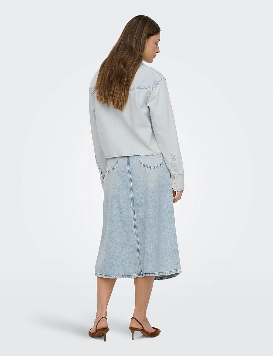 ONLY - ONLMINDY HW LOOSE DNM SKIRT NOOS - teksaseelikud - light blue denim - 3