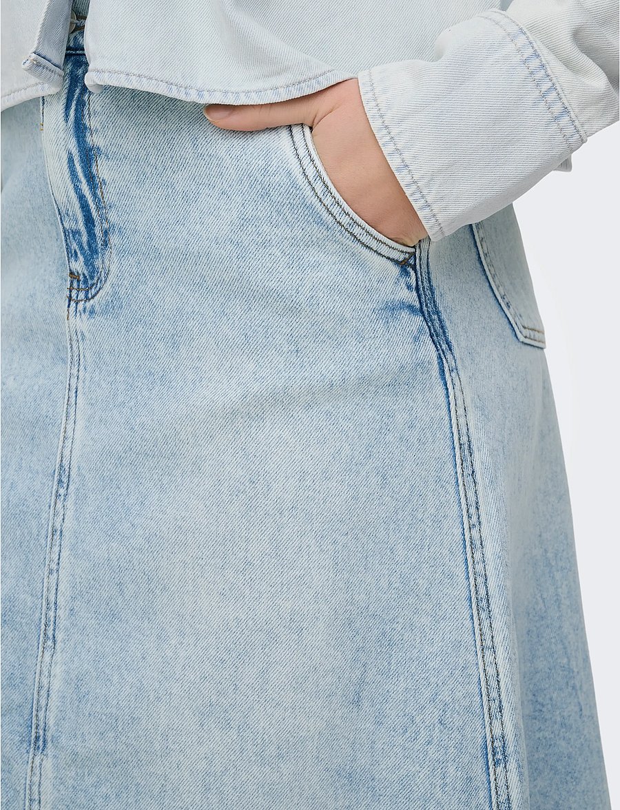 ONLY - ONLMINDY HW LOOSE DNM SKIRT NOOS - teksaseelikud - light blue denim - 5