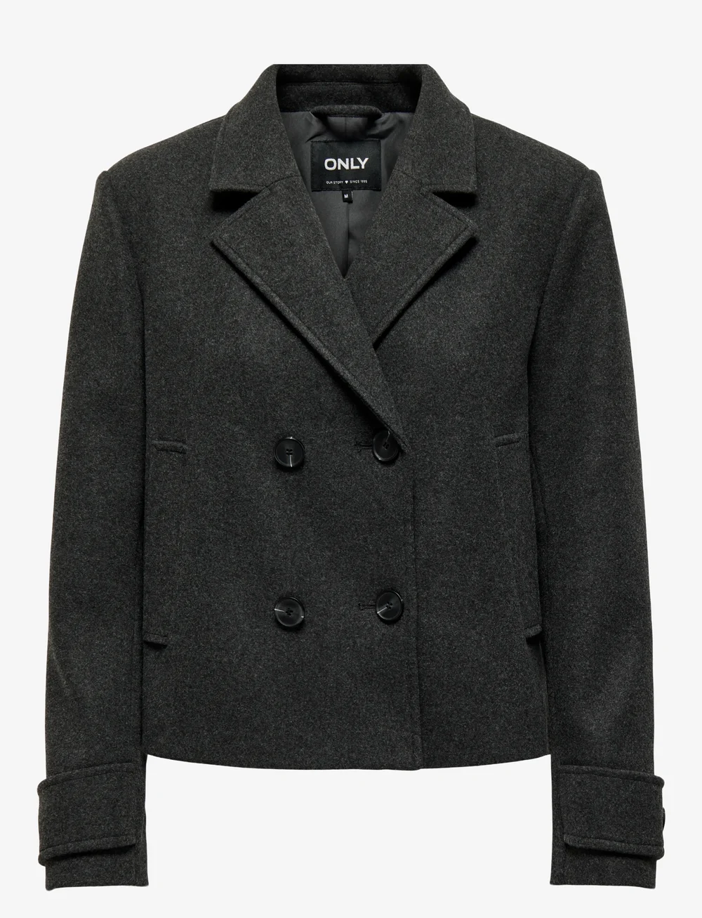 ONLY - ONLFREJA LIFE SHORT DB JACKET OTW NOOS - jakker - dark grey melange - 1